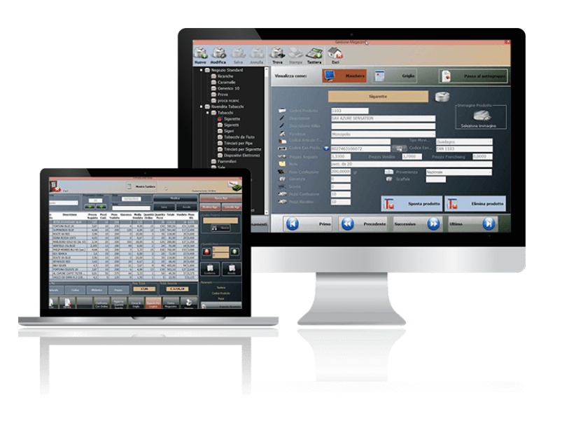 Schermate del gestionale NegozioFacile.Net